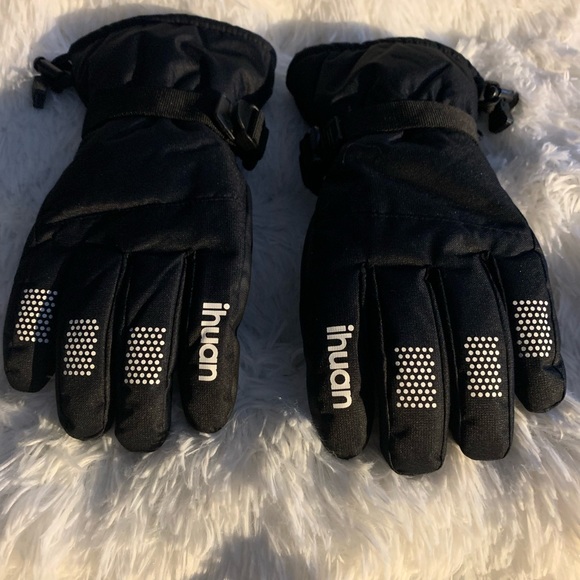 ihuan Winter Gloves Waterproof Windproof Mens Women - Warm Gloves Cold Weather - Picture 4 of 7